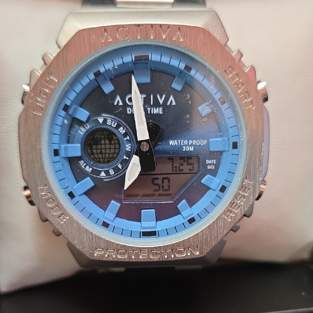 Activa X Invicta Digital Unisex Watch - 45.5mm, Silver (ACWM423-004)